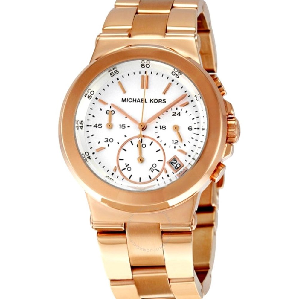 MICHAEL KORS Rose Gold -tone Runway Chronograph Ladies Watch MK5223